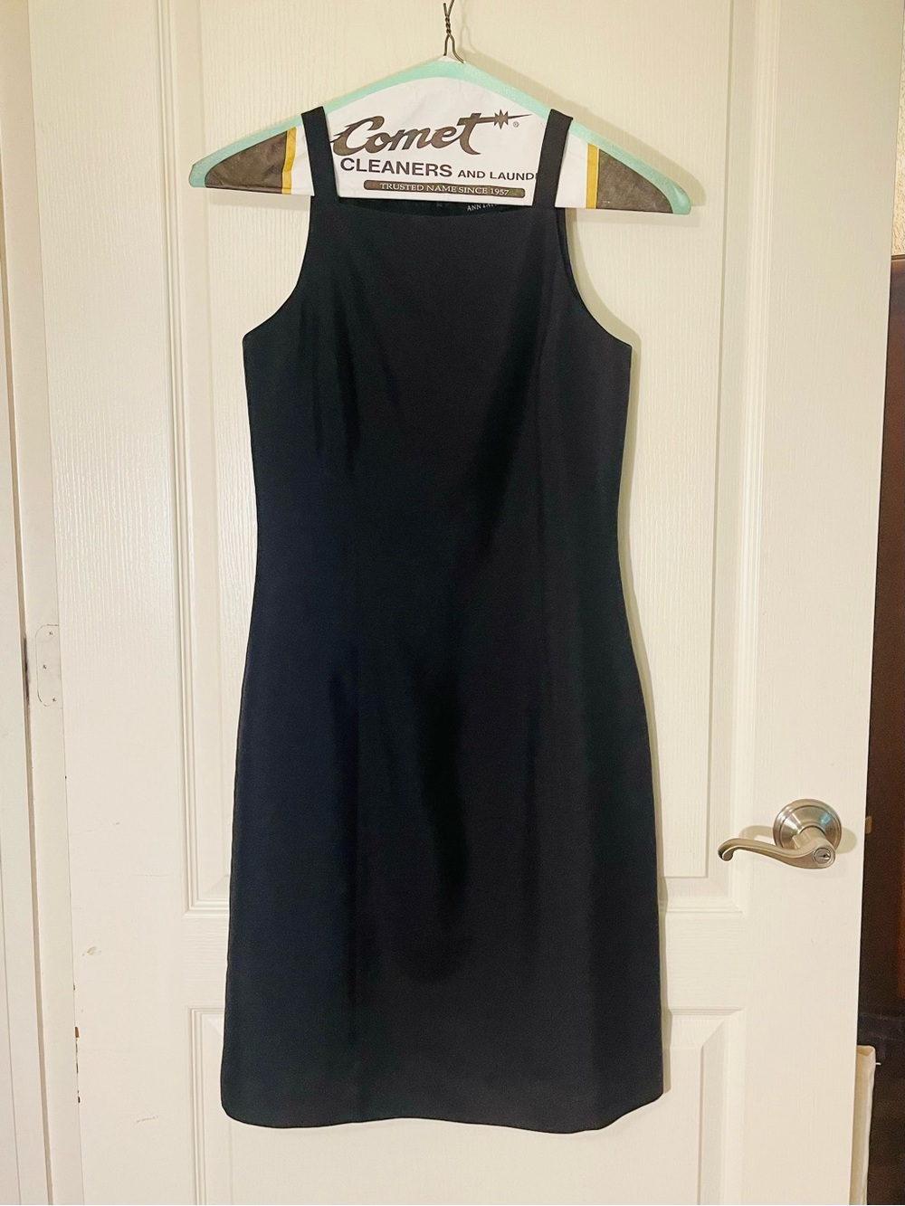 Ann Taylor Deep Navy Sleeveless Mini Sheath Dress